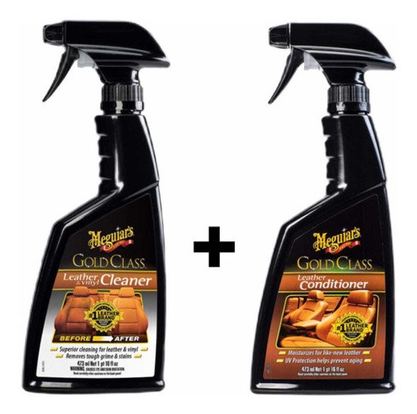 Kit Limpador + Hidratante De Couro Gold Class Spray Meguiars 0 Kit Limpador + Hidratante De Couro Gold Class Spray Meguiars 0