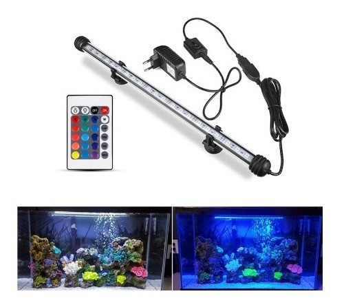 Luces Acuario Pecera Luz Led Lámparas Sumergibles 29cm 0