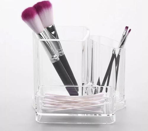 Organizador De Maquillaje Acrílico 3 Reparticiones 0