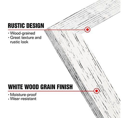 Juego De 4 Marcos De Fotos De 12.7 X 17.8 Cm Rustico Rural 1