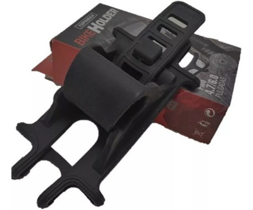 Porta Celular Al Manubrio Ajustable Silicona Negro 0