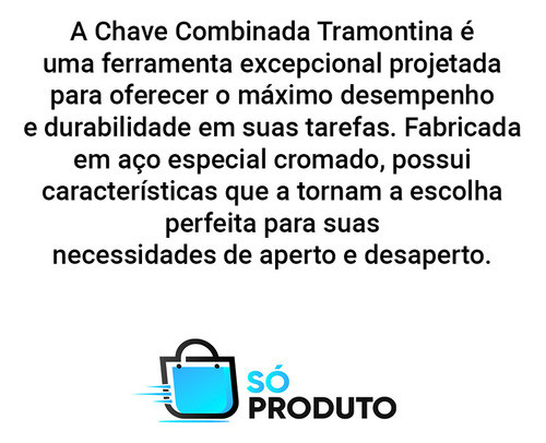 Chave Combinada 14mm Tramontina Basic Aço Especial Cromado 1