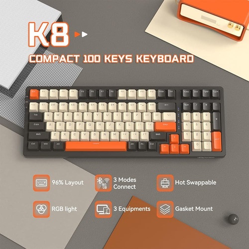 Attack Shark K8 Teclado Mecánico Inalámbrico, Modo De Dispar 1