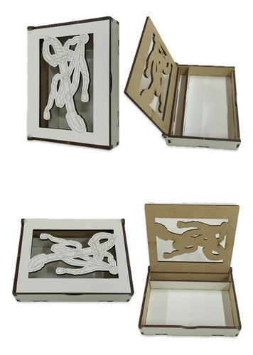 Caja Para Naipes Cartas Truco Fibrofácil Blanca Souvenir X6u 0