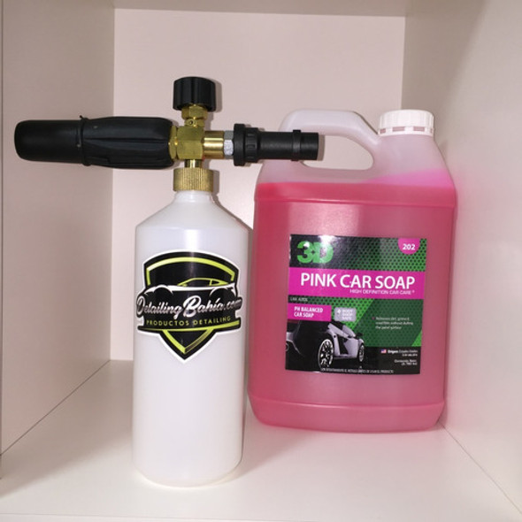 Foam Lance + Acople A Eleccion + 3d Pink Car Soap 0
