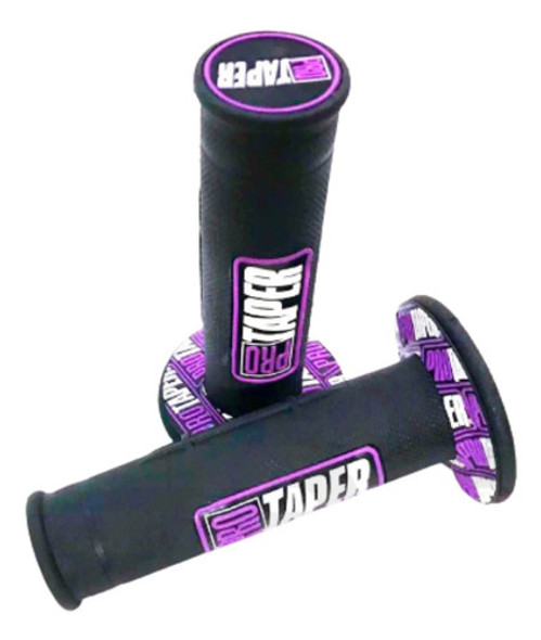 Juego De Puños Para Motos Pro-taper Negro Con Lila 0