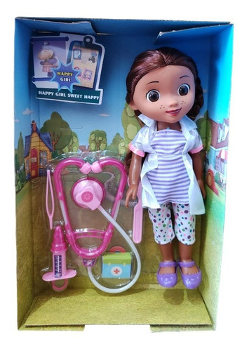 Muñeca Doctora Juguetes Con Accesorios Articulada Y Sonido 1