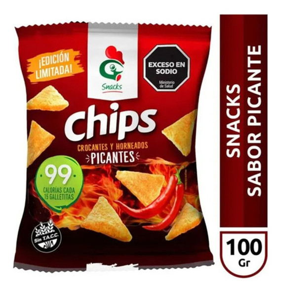 Gallo Snack Chips Sabor Picante 100 Gr X 12 Unidades S/ Tacc 1
