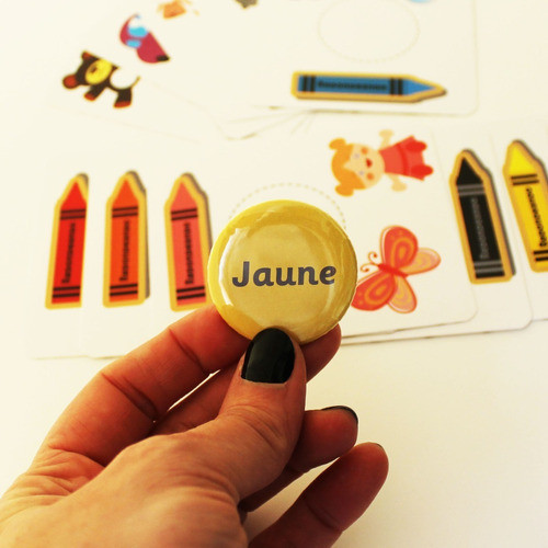 Juego Didáctico Colores En Francés (imanes Y Cartas) 1