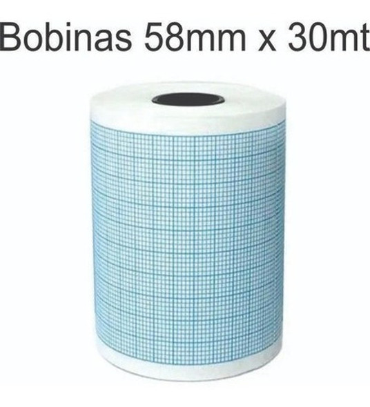 Bobina Papel Termosensível Ecg - 58mm X 30m - 5 Rolos 1