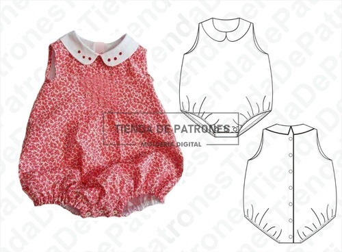 Moldes Patrones Body Ranita Bebes Pack Talles 1/3/4/6/9/12m 1