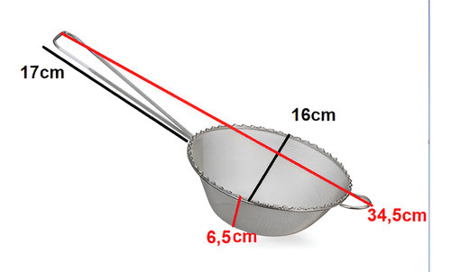 2 Coador 16cm  Peneira Chá Suco Polvilhar 1