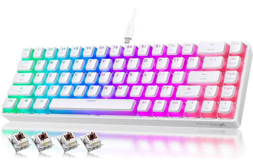 Shurikey Gear 65% Teclado Mecánico, Teclado Para Juegos Ultr 0