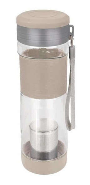 Garrafa Com Infusor Para Chá 550ml Mor 8049 - Bege 0 Garrafa Com Infusor Para Chá 550ml Mor 8049 - Bege 0