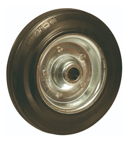 Rueda Chapa Y Goma Con Rodillos 160mm X 40mm Bguemes 0
