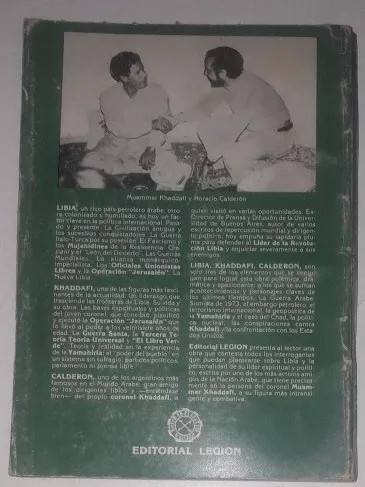 Khaddafi La Operacion Jerusalen - Horacio Calderon (Used) Second Edition | Editorial Legion | Worn Cover As Shown