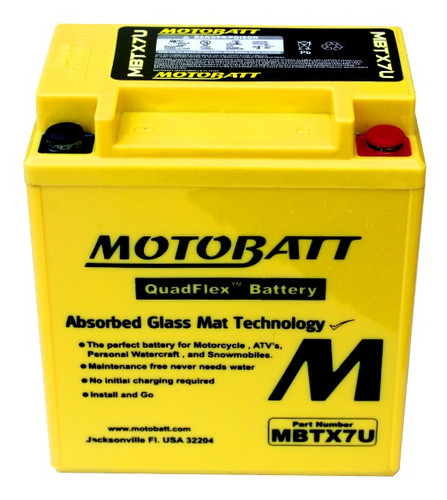 Bateria Motobatt Quadflex Motomel Custom 200 Cc 1