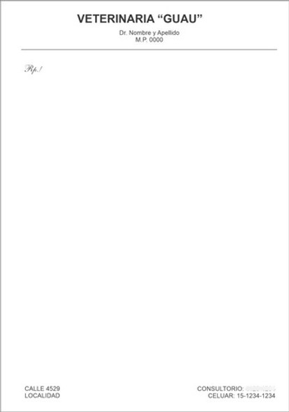 Recetarios Médicos // X 1000 11x17cm En 24hs /en El Día 1