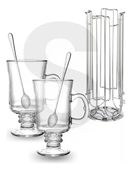 Porta Capsulas Dolce Gusto + 2 Tazas + 2 Cucharas Tramontin 0