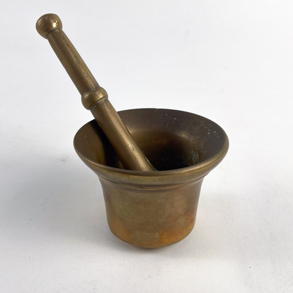 Pequeno Pilao Almofariz Em Bronze Antigo 0