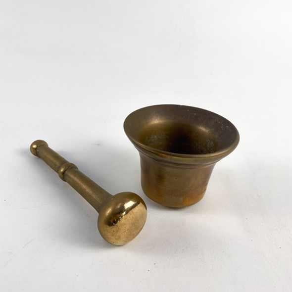 Pequeno Pilao Almofariz Em Bronze Antigo 1