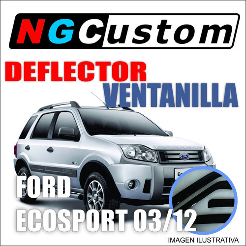 Deflector De Ventanilla Ford Ecosport Delantero Coliza 0