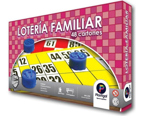 Juego De Mesa Lotería Familiar Plastigal Original Lelab 0