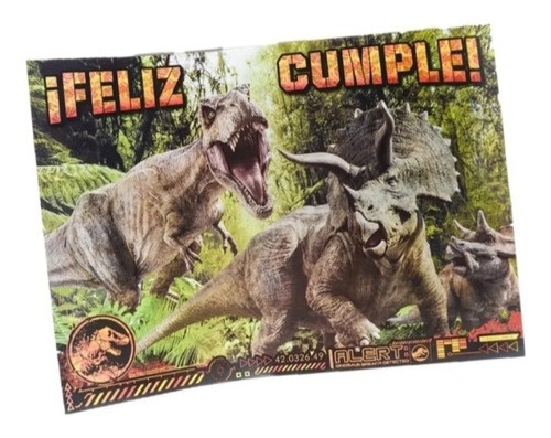 Cotillón Jurassic  Worl 10 Niños,mantel,vaso,antifaz,plato 1