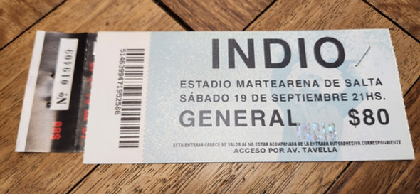 Entrada Indio Solari 19 De Septiembre De 2009 Salta 0