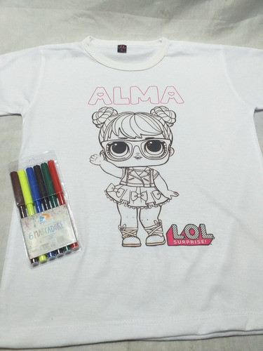 25 Remera Para Pintar Personalizada Como Quieras + 6 Fibras 1