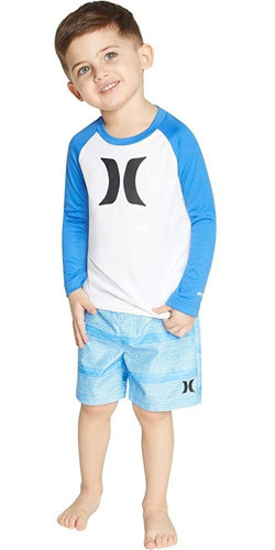 Traje De Baño De 2 Piezas De Hurley Boys, Azul Fuente, 4t 1