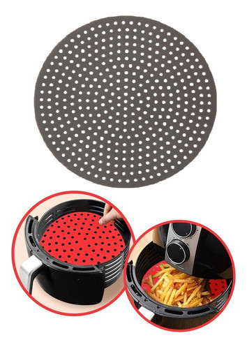 Tapete Silicone Fritadeira Air Fryer Redondo 28x28cm Clink 0