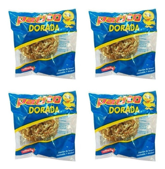 Pack X4 Esponja Virulana  Multiuso Bronce Dorada Patito 13 G 0