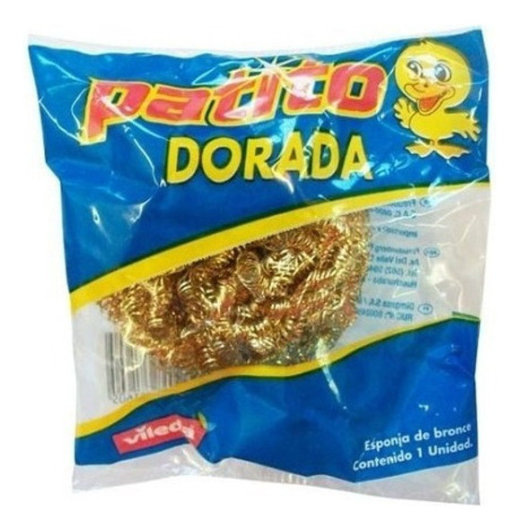 Pack X4 Esponja Virulana  Multiuso Bronce Dorada Patito 13 G 1