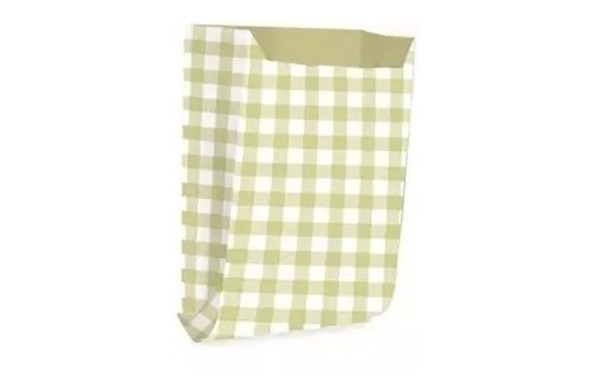 Saquinho Para Lanche Xadrez Pardo 50un Cromus 0