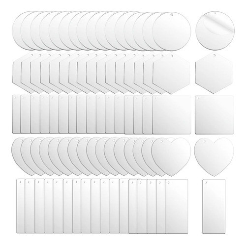 Formas 10cm Acrilico 2.4mm Cuadrada, Circulo, Oval X 25u 0