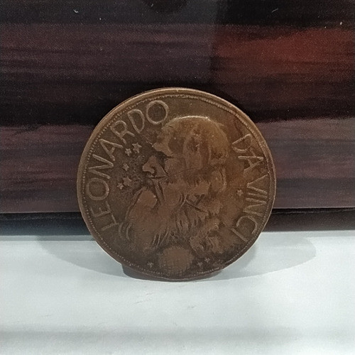 Antigua Medalla Leonardo Da Vinci 1452 - 1519 0
