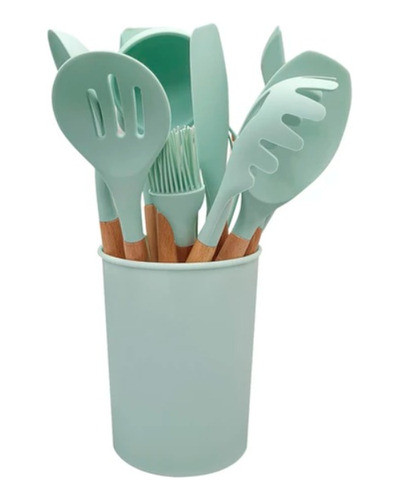Juego Menage 11 Piezas Cocina Utensilios Silicona Contenedor 0