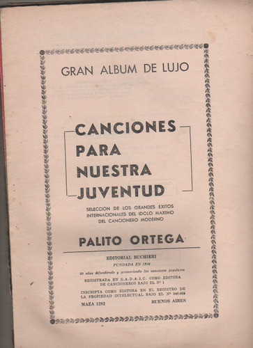 Revista Canciones Para La Juventud - Palito Ortega  Año 1968 1