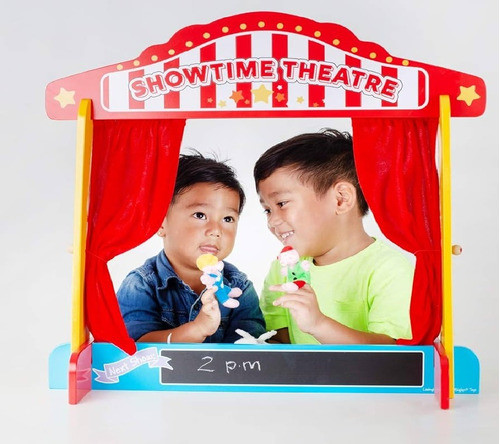 Juego De Teatro De Mesa En Madera Tela Niños 3 Años+ Bigjigs 1
