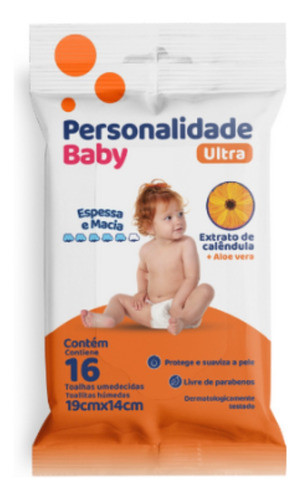 Kit C/ 16 Toalhas Umidecidas Personalidade Baby Ultra 0