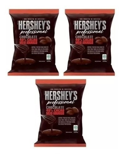 Chocolate Hersheys 40% Meio Amargo Professional 2,01kg Moeda 0