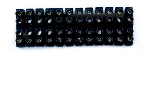 Bornera Enchufable Para Cable 2.5mm Tira X 12 Bornes Negra 1