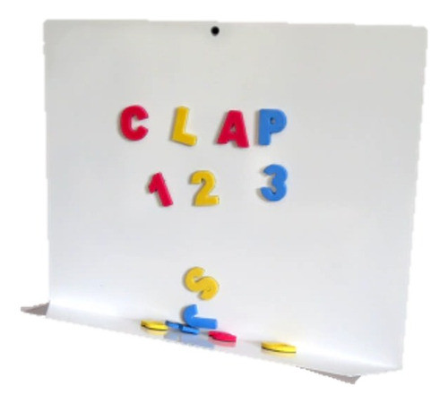 Pizarra Metalica Clap Imantados Letras Y Numeros Didactico 0