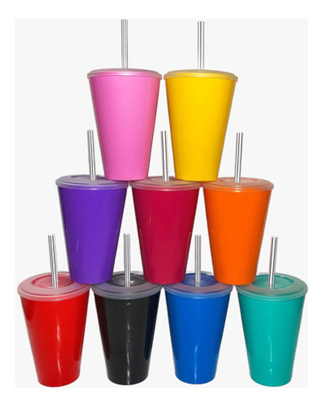35 Vaso Con Tapa Y Sorbete Grande Pasteles Souvenir 420cc 0