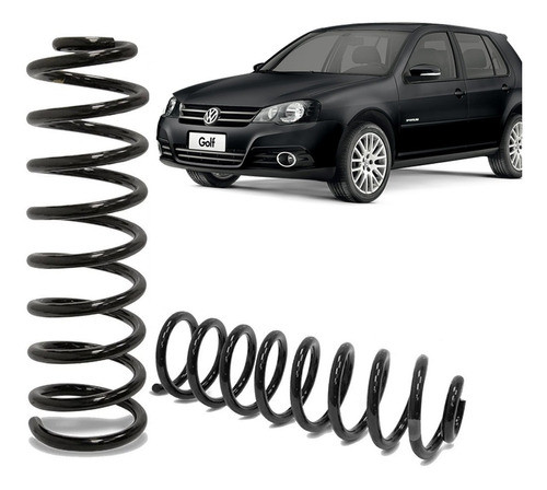 02 Molas Suspensão Traseira Golf 1999 2000 2001 2002 2003 0