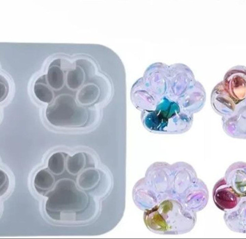 Molde De Silicona Patitas Mascotas X4 Especial Resina 0