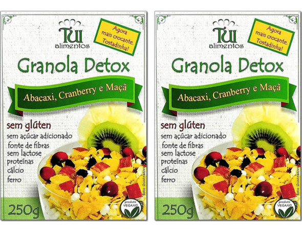 Kit 2 Granola Detox S/ Glúten E S/ Açúcar Tui Alimentos 250g 0