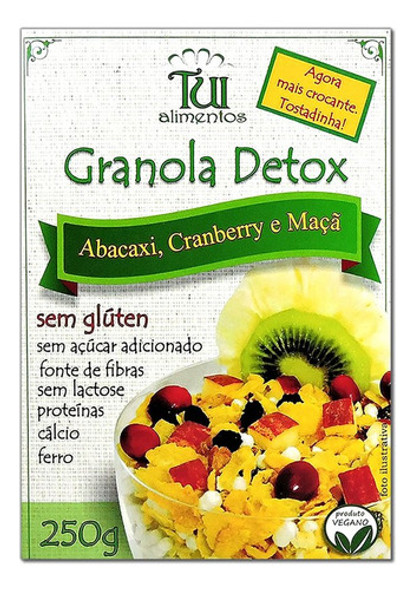 Kit 2 Granola Detox S/ Glúten E S/ Açúcar Tui Alimentos 250g 1