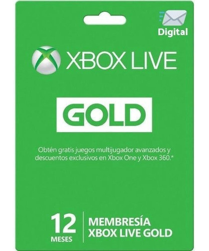 Xbox Live 12 Meses Gold Digital - Cuentas Argentinas 0